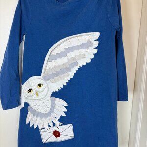 Girls Mini Boden Harry Potter Hedwig Dress | Size 5-6Y
